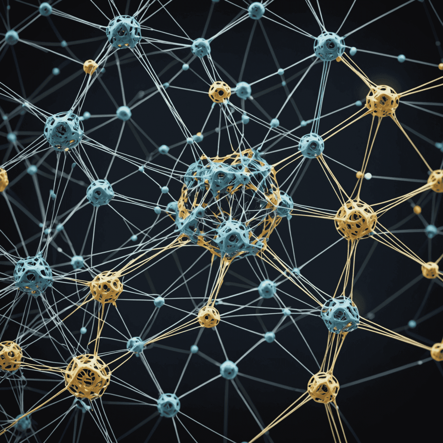 Representación visual de redes neuronales y algoritmos de aprendizaje automático, mostrando conexiones complejas y patrones de datos